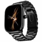 Noise New Macro Smart Watch with 2.0” HD Display,Metallic Finish BT Calling, Functional Crown, 7 Days Battery Life, Sleep Tracking, 200+ Watch Faces (Elite Black)