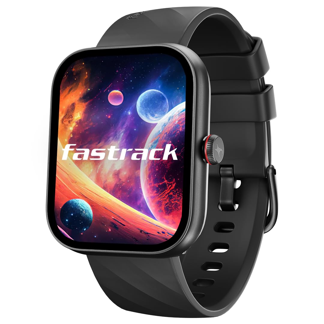 Fastrack Limitless Fs2 with 1.91″ Super Ultravu Display|Bt Calling|Advanced ATS Chipset|Functional Crown|320X385 Pixel Resolution|100+ Sports Mode & Watchfaces|Calculator|Ip68 Smartwatch, Black