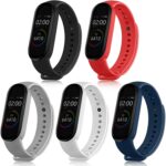 Sounce Adjustable Xiaomi Mi Band 5 & Mi Band 6 Watch Strap Silicone Adjustable Men Women- Set of 5