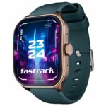 Fastrack FS1 Pro Smartwatch|1.96″ Super AMOLED Arched Display with High Resolution of 410X502|Singlesync BT Calling|Nitrofast Charging|110+ Sports Modes|200+ Watchfaces, Teal