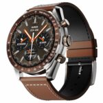 Fire-Boltt Moonwatch 36.3mm (1.43 inch) AMOLED Display, Wireless Charging, Metallic Frame, Premium Leather Straps, Complete Health Suite, Bluetooth Calling, Sports Modes (Brown)