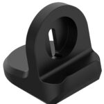 M.G.R.J® Non-Slip Silicone Charging Dock Holder Compatible for Samsung Galaxy Watch 4 (40,44mm)/Classic (42,46mm)/ Watch 3 (41,45mm)/ Active, Active 2 40,44mm (Integrated Cable Management) (Black)