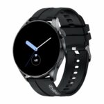 SnapUp Revolve Bluetooth Calling Smartwatch with Snap Sync, 1.32” Prima Round Dial Display, 450 Nits Brightness, Health Tracker, Smart Notifications, Custom Smart Watch Faces – Black