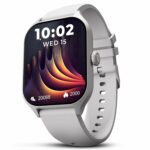 beatXP Marv Raze 1.96″ Display, Advanced Bluetooth Calling Smart Watch, Smart AI Voice Assistant, 60 Hz Refresh Rate, Health, SpO2 & Stress Monitoring, Fast Charging (Silver)