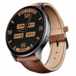 boAt Lunar Orb with 1.45″ AMOLED Display, BT Calling, DIY Watch Face Studio, Coins, Crest App Health Ecosystem, Live Cricket & Football Scores, IP67, Smart Watch for Men & Women(Brown Leather)