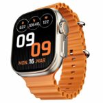 boAt Wave Elevate Smart Watch with 1.96″ Display, BT Calling, Functional Crown, AI Voice Assistant, Built-in Game, HR & SPO2 Monitoring and Stress Monitoring, IP67(Royal Orange)