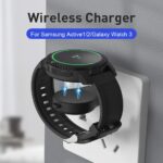 Mizi Portable Samsung Galaxy Watch 5/4 / 3 Charger USB Travel Cordless Wireless Charger Keychain for Samsung Galaxy Watch 4 Classic Watch 3 Active Active 2 Gear S3 – Black