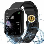 m i Smart Watch for Kids, Boy, Men, Women, Girls ID116 Bluetooth Smart Band LED with Daily Activity Tracker, Heart Rate Sensor, Sleep Monitor and Basic Functionality for iOS and Android – Black