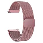 T TECLUSIVE Luxury Magnetic Metal Chain Strap 19mm Compatible for Noise Colorfit Pro 2 / Oxy/Pulse/Beat and Boat Storm Watch | Precise Fit 19mm Band | Adjustable Magnetic Band (Rose Gold)