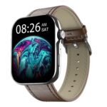 Noise ColorFit Ultra 3 Bluetooth Calling Smart Watch with Biggest 1.96″ AMOLED Display, Premium Metallic Build, Functional Crown, Gesture Control with Leather Strap (Classic Dark Brown)