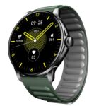 boAt Lunar Oasis w/ 1.43″ (3.6 cm) AMOLED Display, Turn-by-Turn Navigation, Dynamic UI, QR Tray, Watch Face Studio, BT Calling & Magnetic Silicon Strap Smart Watch for Men & Women(Olive Green)