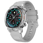 beatXP Terra 1.36” HD Display Bluetooth Calling Rugged Smart Watch, Metal Body, Functional Crown, 366 * 366px, 500 nits, 60Hz Refresh Rate, Always On Display (Iced Silver)