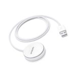 Talabat Smartwatch Wireless Charger Compatible with A-ple Watch Series 9,8,7,6,5,4,3,2,1 Magnetic Charging Cable Fast iWatch Charging Portable Charger Ultra-Strong Magnet & Long Cord 3.3 ft White