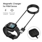 BKN USB Magnetic Charging Cable for Fitbit Versa 4 / Versa 3 / Sense/Sense 2 Smart Watch, Black (NOT for Versa 1/2 / Lite)