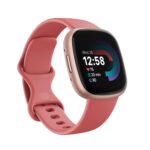 Fitbit Versa 4 Fitness Watch (Pink Sand/Copper Rose Aluminium) with 6-Month Premium Membership