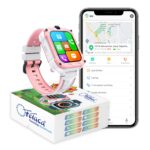 FETACA® 4G GPS Tracker Smartwatch for Kids – Pink | Safety & Connectivity and Fun in One Stylish Smartwatch | Live Location Tracking | Video/Voice Calling | Activity Tracking | Geo-Fence Safety Zones