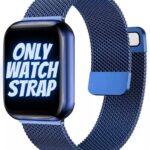 FOLX FMS1210 Metal Stainless Steel Milanese Magnetic Straps / Heavy Chain Bands Compatible With Apple iWatch Band For Men Women Unisex, Replacement Straps 49mm 45mm 44mm 42mm 41mmm 40mm 38mm For iWatch Series Ultra/8/7/6/5/4/3/2/1/SE/SE2【 👉 Only Strap For Apple iWatch ⌚ Watch NOT Included 】 (42MM 44MM 45MM 49MM, BLUE)