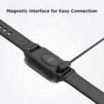 GO SHOPS BK-92 Magnetic 2 Pin, Watch Charger, W26 Plus Charger 44mm Adapter Length 45 cm Smartwatch Charger Compatible for USB W26/W26 and Charging Cable, Smartwatch (Black, Charge Cable Only)