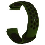 ACM Watch Strap Silicone Belt 22mm compatible with Fire Boltt Talk Bsw004 Smartwatch Sports Dot Band Olive Green with Black