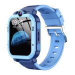 PunnkFunnk Newly Launched Safeguard 5G/4G Kids Smart Watch with SIM Calling, GPS Tracker, Video Call, SOS Alerts, Face Unlock, Games, IP67, 800mAh Battery, Voice Chat, Live Location(Blue)