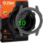 Zitel® Case Compatible with Garmin Forerunner 55, Soft TPU Full Around Bumper Cover Shell (Without Screen Protector) – Black Tint