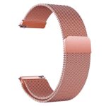 ACM Watch Strap Magnetic Loop compatible with Noise Colorfit Ultra 3 Smartwatch Luxury Metal Chain Band Rose Gold Pink