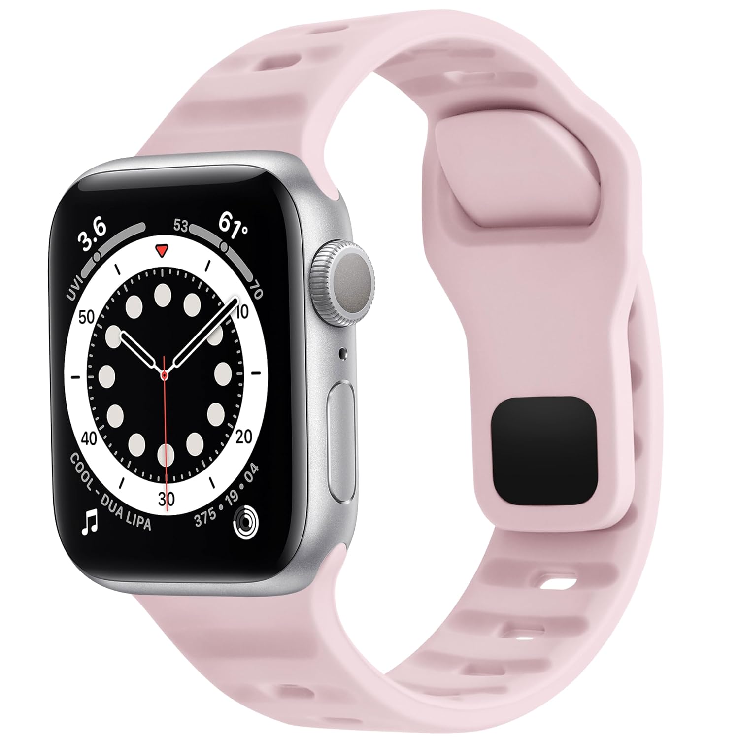 Fullmosa Soft Silicone Straps Compatible with Apple Watch Strap 42mm(Series 10) 41mm 40mm 38mm Women Men, Sprot Banfor iWatch SE2 SE Series 9 8 7 6 5 4 3 2 1,41mm 40mm 38mm,Pink [Watch NOT Included]