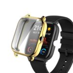 LIRAMARK Soft TPU Front Protection Case Cover for Amazfit Bip U Pro/BIP U/GTS 2 Mini/Bip S/Bip S Lite/Bip/Bip Lite Smart Watch (Gold)