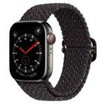 TEEKAOO Braided iWatch Strap Band Belt Compatible with IOS Watch 38mm 40mm 41mm Series SE 7/6/5/4/3/2/1 (Watch Not Included, Only Belt) (Black Unity, 38mm 40mm 41mm)