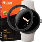 Zitel Case Compatible with Google Pixel Watch 2（2023）/ Pixel Watch Bumper Cover Shell (Without Screen Protector) – Black