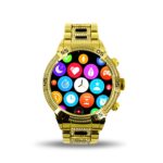 PunnkFunnk Gen 15 Smart Watch 7 Days Battery Life, Fitness, Calls & Notifications Smartwatch (Golden Strap, for Occasional Wear Amoled Display Watch)