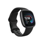 (Refurbished) Fitbit Versa 4 Fitness Watch (Black/Graphite Aluminium) with 6-Month Premium Membership