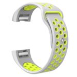 Brain Freezer Adjustable Strap Bands Compatible with Fitbit Charge 2 Large 6.7″ – 8.1″ Silver Yellow (Watch Not Including)