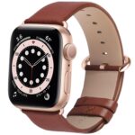 Fullmosa Leather Band Compatible with Apple Watch 49mm 45mm 44mm 42mm 38mm 40mm 41mm Women Men Band Strap for iWatch SE2/SE/Ultra 49mm/8/7/6/5/4/3/2/1,42mm 44mm 45mm 49mm Brown