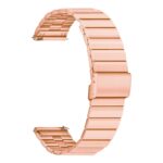 ACM Watch Strap Stainless Steel Metal compatible with Universal 22mm Size Replacement Strap Smartwatch Adjustable Belt Band Rose Gold Pink