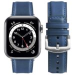 Fullmosa Leather Bands Compatible with Apple Watch Band 38mm 40mm 41mm,Yola Leather Bracelet Apple Watch Band Compatible for iWatch SE2 SE Series 9 8 7 6 5 4 3 2 1,38mm 40mm 41mm Blue