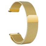 ACM Watch Strap Magnetic Loop 20mm Compatible with Tagg Verve Sense Smartwatch Luxury Metal Chain Band Champagne Gold