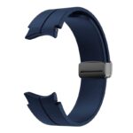 Prolet Silicone Strap with Folding Magnetic Lock Compatible with Samsung Galaxy Watch 4, 40mm/42mm/44mm,Watch 5, 40mm/44mm Watch 5 pro,45mm, Watch 6, 40mm/43mm/44mm Soft Silicone strap (Blue)