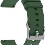 MELFO Smart Watch Strap Compatible with 22mm Smartwatches Soft Silicone Strap – Green