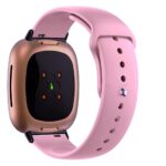 YODI Strap Band Compatible with Fitbit Versa 4/ Fit bit Versa 3/ Fitbit Sense/Sense 2 Band, Soft Replacement Silicone Wristband for Women, Flexible Waterproof Sport Watch Strap for Men (Pink)