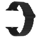 amazon basics Magnetic Straps Compatible with Apple Watch Band 45mm 41mm 44mm 40mm Silicone Adjustable Replacement Belt for IWatch Series 8/7/6/5/4/SE/SE 2 (Black)