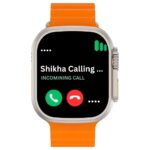 Melbon Wave Pro Bluetooth Calling SmartWatch 1.99″ Touch Display | BP, SPO2, Health Tracking, Sports Tracking Multiple Watch Faces, Find The Phone, Camera & Music Control Calling Watch (Orange)