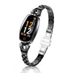 TimeTech Fitness Tracker Smart Bracelet for Women Health & Fitness Smartwatch Heart Rate Blood Pressure Pedometer Message Notification Workout Tracker Sleep Monitor Fitness Watches (Midnight Black)