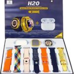 H20 Smart Watch Wireless Earphone Set, 10-in-1 Combo, 49MM