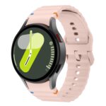 Compatible with Samsung Galaxy Watch 7 Strap No Gap Sport Silicone Watch Band for Galaxy Watch 6 5 4 40mm 44mm Galaxy Watch 6 Classic 43mm 47mm,Watch 5 Pro,Watch 4 Classic Strap 42mm 46mm (Pink)