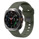 No Gap Band Compatible with Samsung Galaxy Watch Ultra Strap Silicone Soft Wristband Sport Replacement Strap Men Women (Army Green)