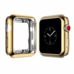 AMiRiTE AWC02 Flexible Shocked Proof Silicone TPU Watch Case Cover with Screen Protector Temper Compatible with Apple iWatch Series 6 | SE | Series 5 | Series 4 (44MM, GOLD)