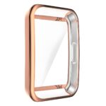 KACA Soft TPU Front Protection Case Cover for Huawei Band 7 / Huawei Honor Band 6 Smart Watch (Rose Gold)