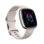 Fitbit Sense 2 Health & Fitness Watch (Lunar White/Platinum Aluminium) with 6-Month Premium Membership