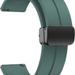 VEROX 22MM Watch Strap with Magnetic Folding Lock Compatible with Noise, Boat, Fast-Track, Ptron, Galaxy Watch 3 45mm/46mm/Gear S3 Classic/Frontier, beatxp and All 22MM Watches- Green